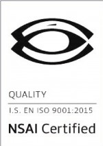 GPE Industries is National Standards Authority of Ireland Certified to I.S. EN ISO 9001:2015  Registration No: 19.2425